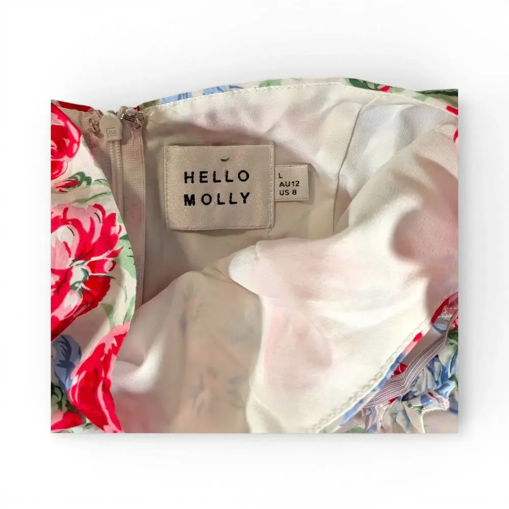 Hello Molly Floral Cottagecore Romper Size 8 Rose Print